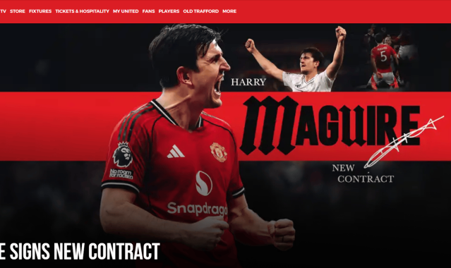 官方：曼联与马奎尔续约至2027年夏 附加一年续约选项